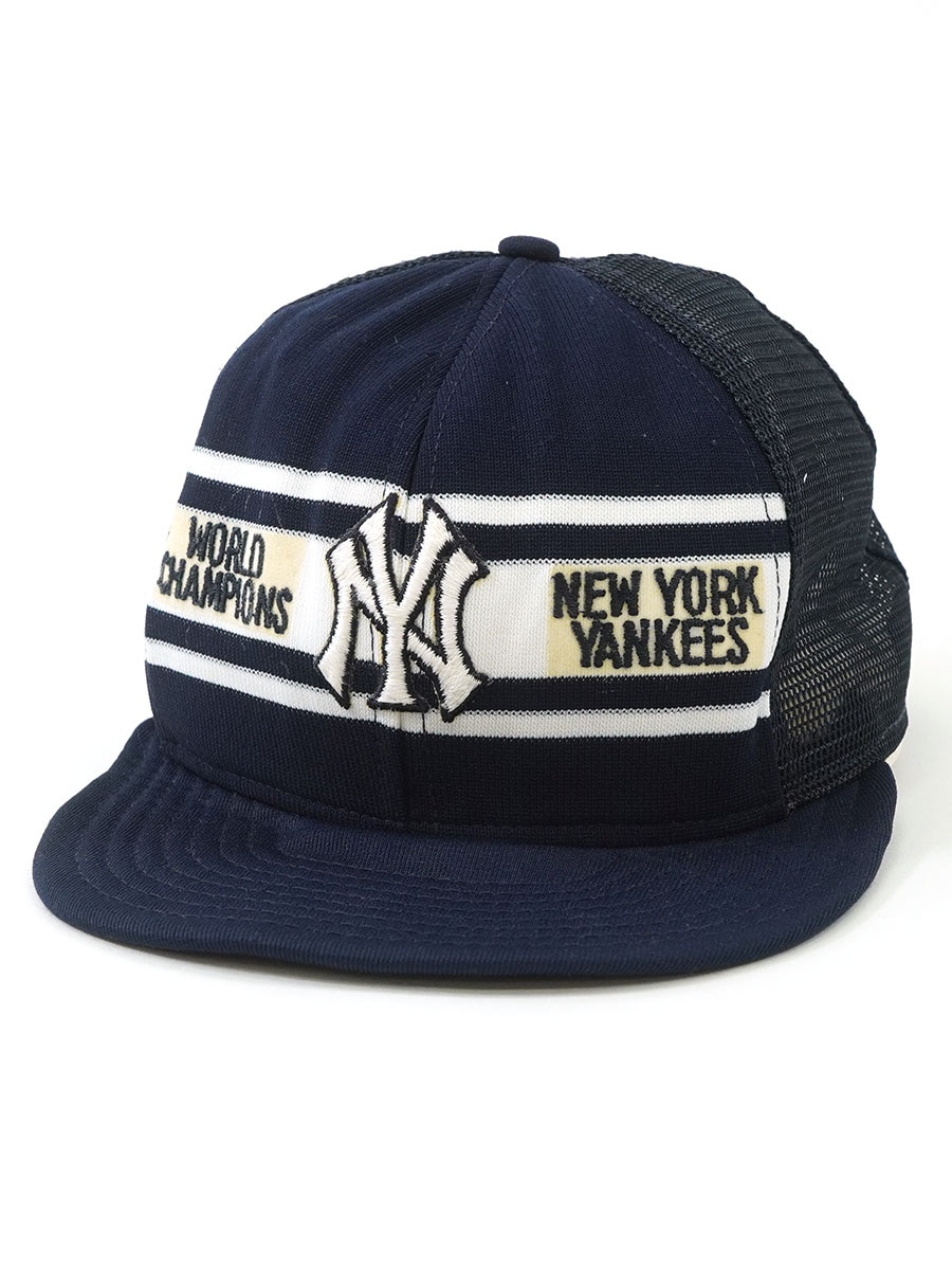 80's AJD ''NEW YORK YANKEES'' メッシュキャップ ネイビー (SIZE.L) USA製