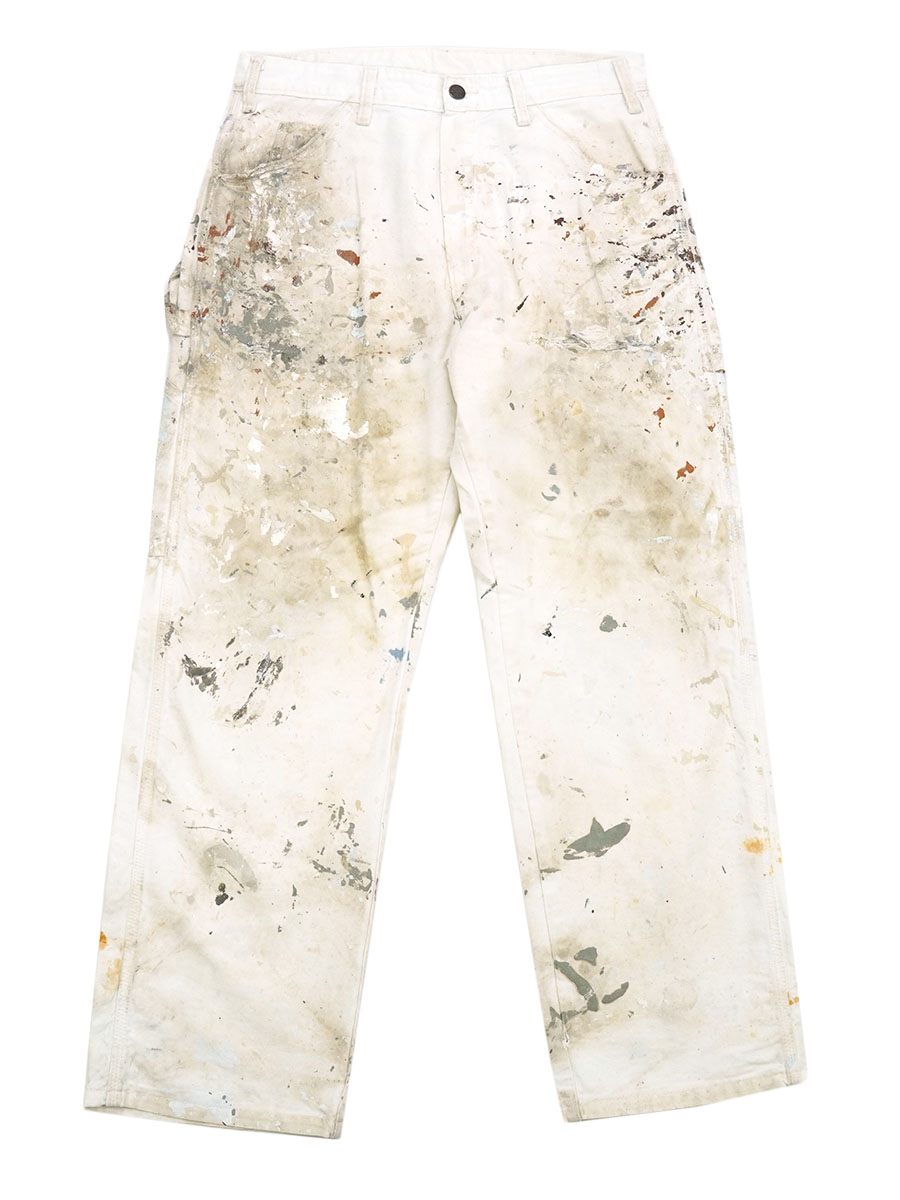00's DickiesｘSHERWIN WILLIAMS ペインターパンツ ペンキ！ ホワイト 実寸(32x29位)