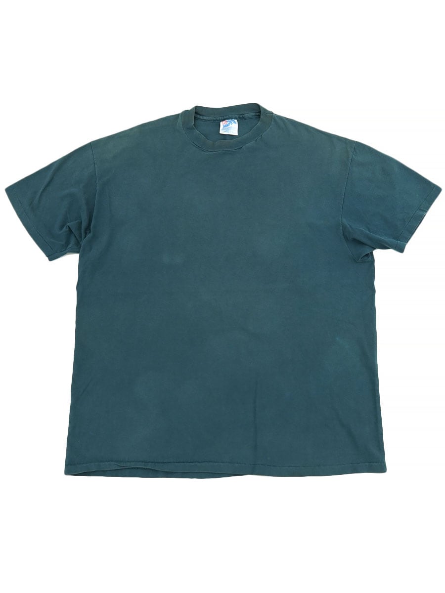 90's Hanes 無地 100%コットン Tシャツ スモークブルー 表記(XL) USA製