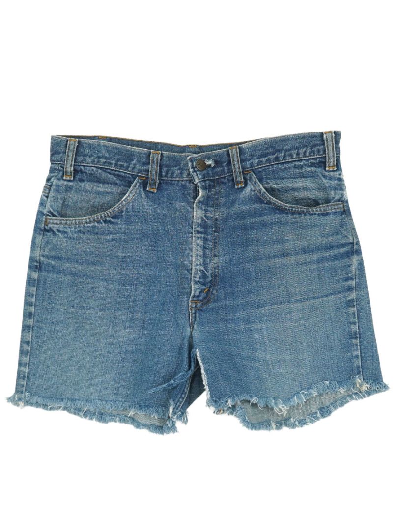 70's LEVI'S カットオフ デニムショーツ 薄ヒゲ 実寸(W33位)