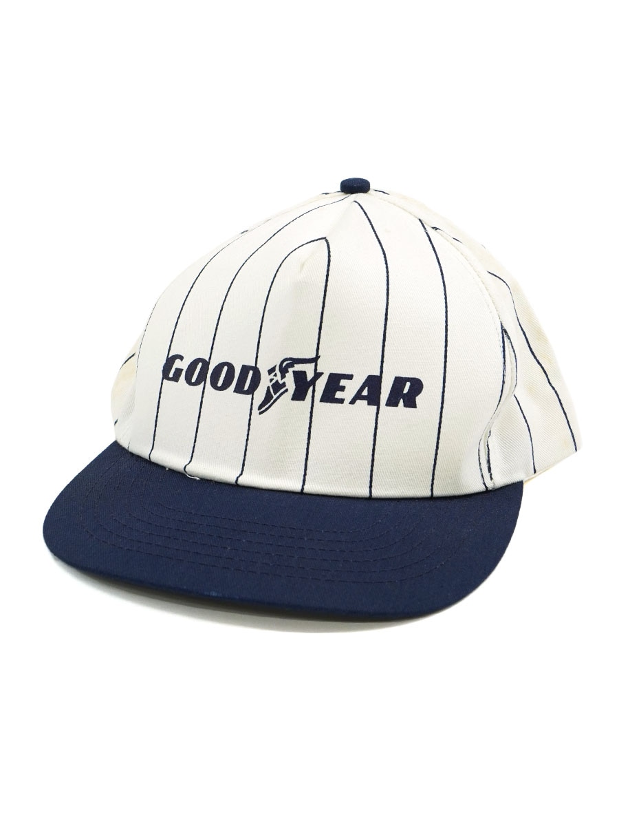 80's～ Goodyear 6パネル ストライプ トラッカーキャップ