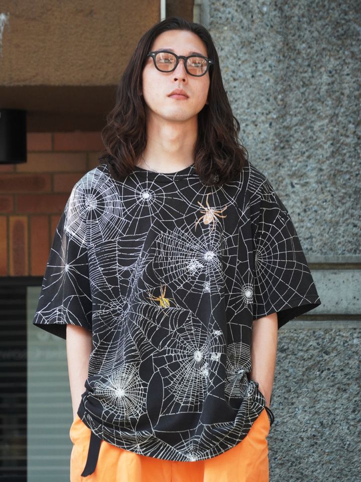 00's Lee スパイダーウェブ オールオーバープリントTシャツ 表記(XL)