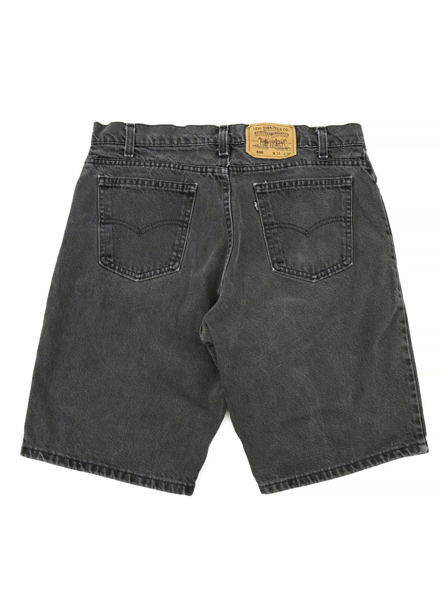 90's LEVI'S 550 ブラックデニムショーツ 黒タブ 表記(W34 L00) USA製 ASIS