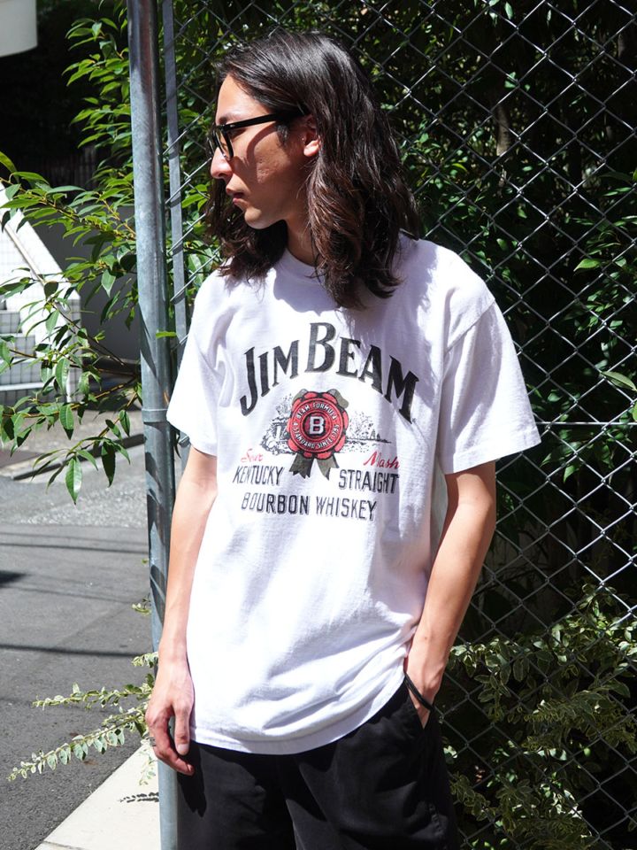 90's Murina ''JIM BEAM'' ロゴプリントTシャツ 表記(L) USA製