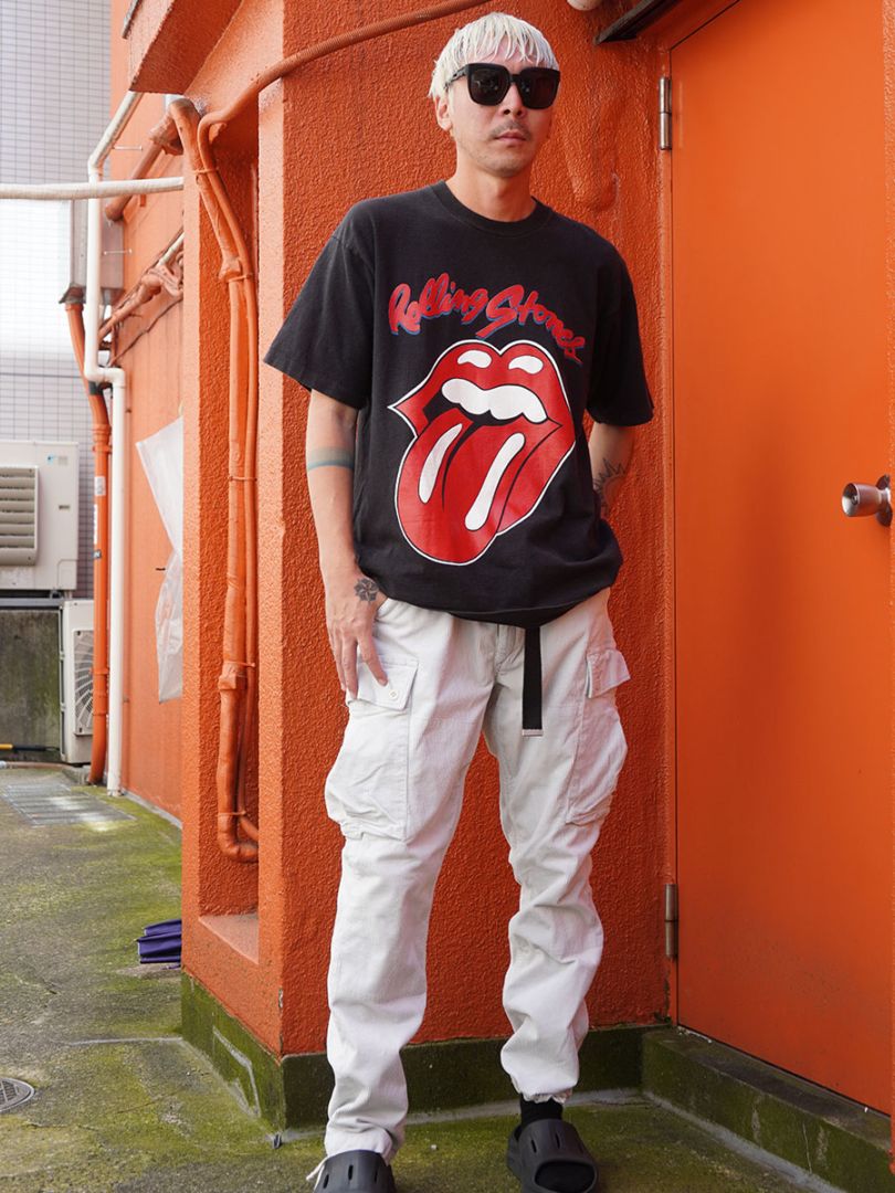 90's FRUIT OF THE LOOM ローリング・ストーンズ ''VOODOO LOUNGE WORLD TOUR 94'' 両面プリント Tシャツ ブラック 表記(XL)
