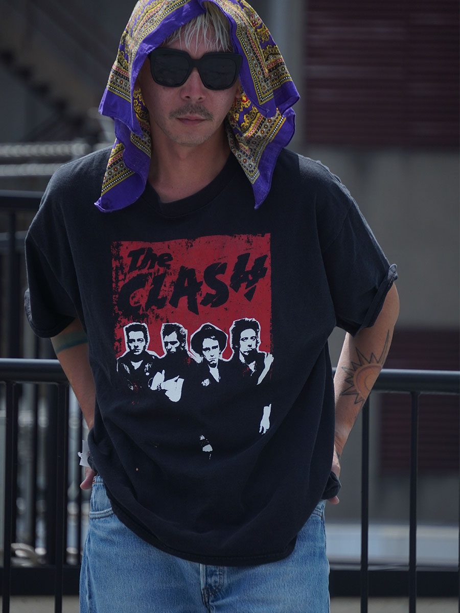 00's ''THE CLASH'' Tシャツ ブラック 実寸(XL位)