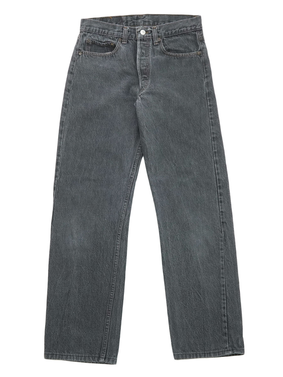 90's LEVI'S 501 先染めブラック デニムパンツ 実寸(W30.5 L30位) USA製