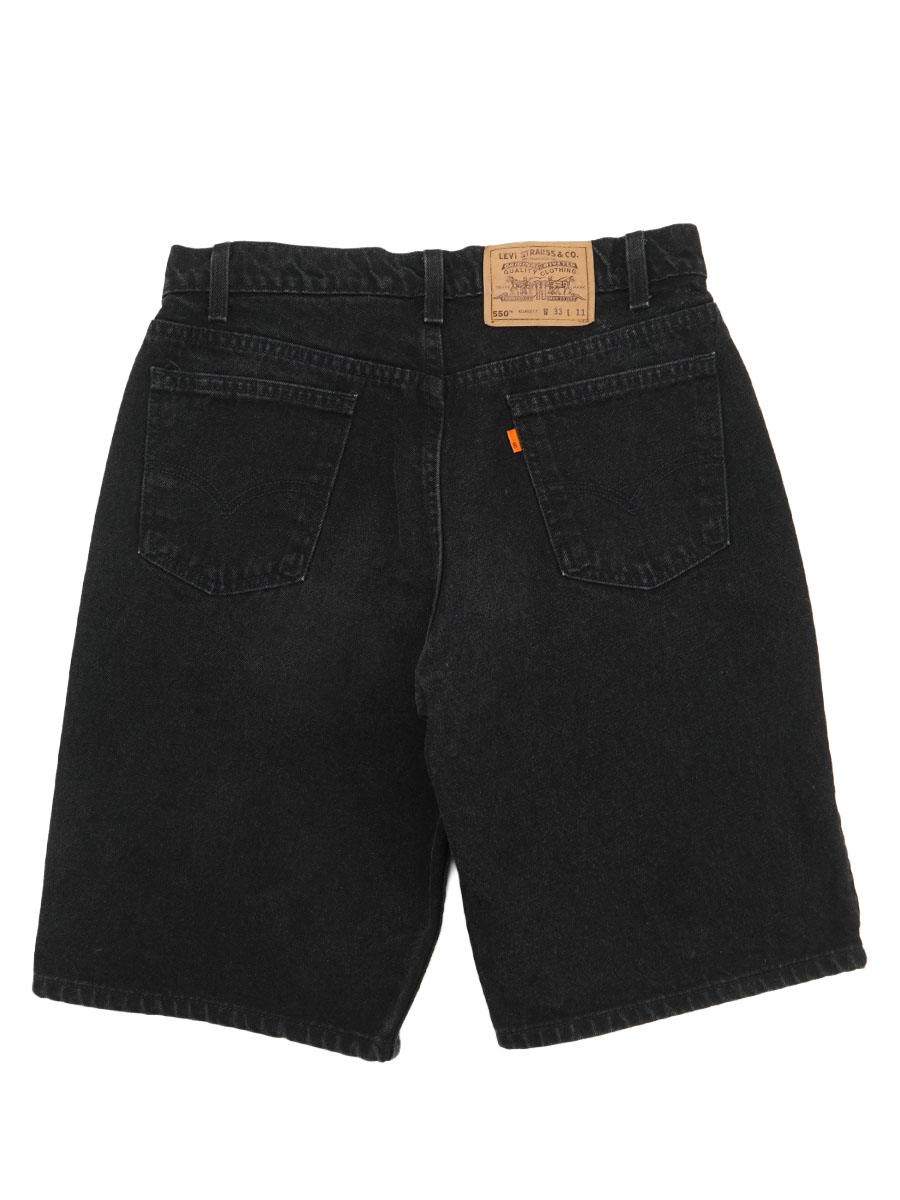 90's LEVI'S 550 ブラックデニムショーツ 表記(W33 L11) USA製