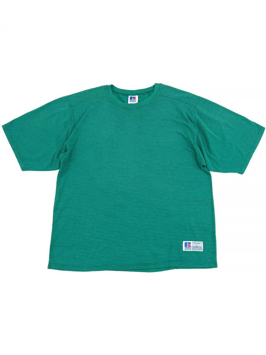 90's RUSSELL ATHLETIC ボーダーTシャツ 表記(L) USA製