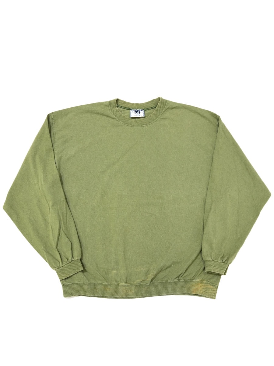 90's Lee 100％コットン ロングスリーブTシャツ カーキ 表記(XL) USA製
