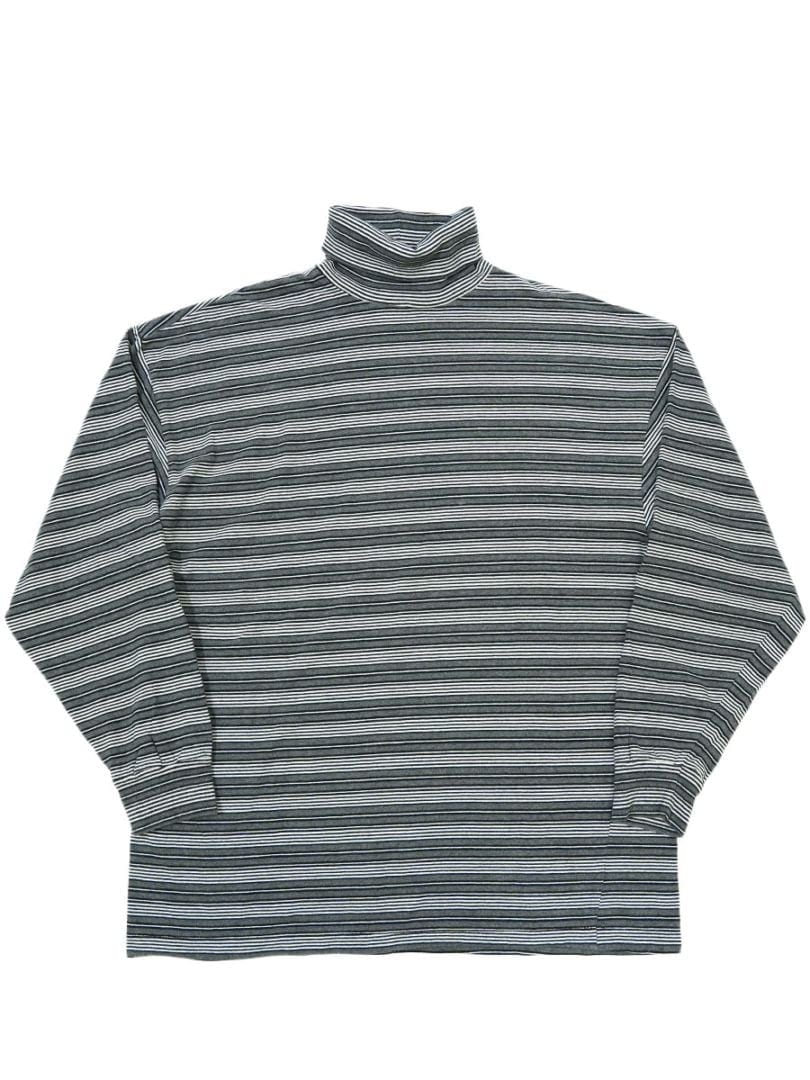 00's GAP 100%コットン ボーダー タートルネックカットソー 表記(L)