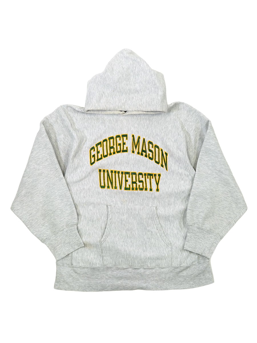 80's プリントタグ チャンピオン RWパーカ ''GEORGE MASON UNIVERSITY'' グレー 表記(XL) USA製