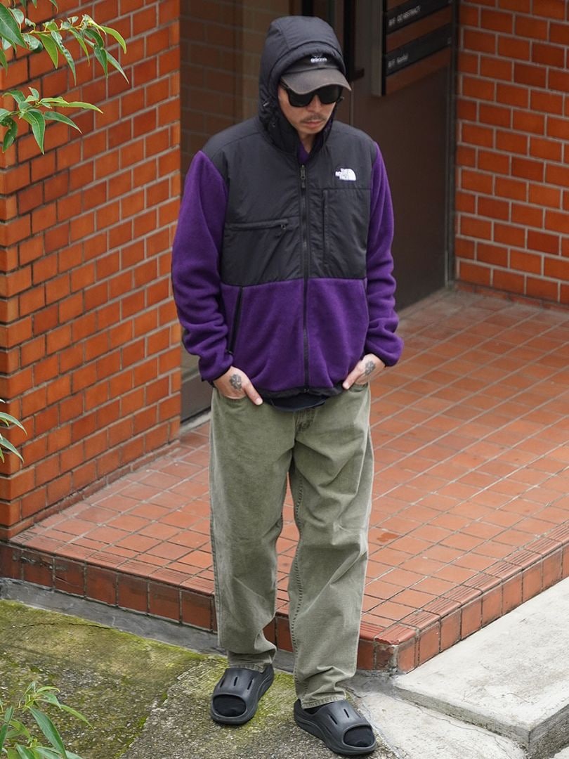 00's THE NORTH FACE ''DENALI'' フリースパーカ パープル×ブラック 表記(M)