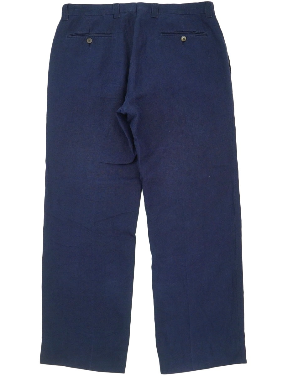 LAUREN RALPH LAUREN 100% LINEN SLACKS NAVY (APPROX.W32.5 L28.5) WOMEN'S