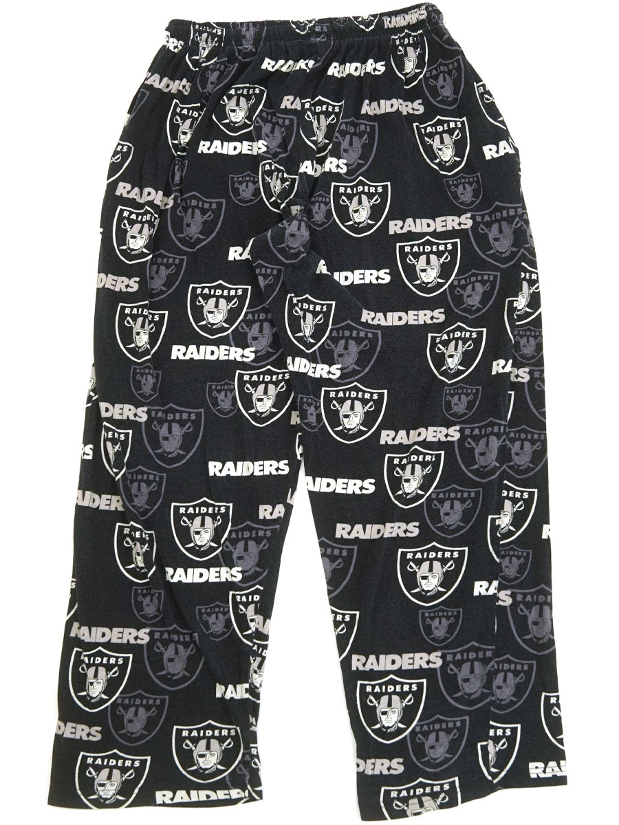00'S～ NFL TEAM APPAREL ''RAIDERS'' 100％ COTTON PAJAMA PANTS (SIZE.X LARGE)