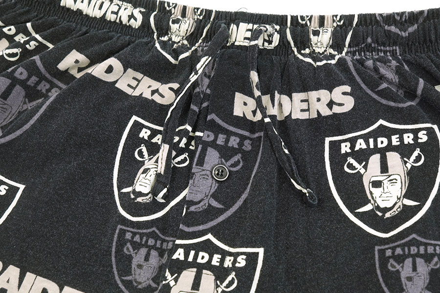 00'S～ NFL TEAM APPAREL ''RAIDERS'' 100％ COTTON PAJAMA PANTS (SIZE.X LARGE)