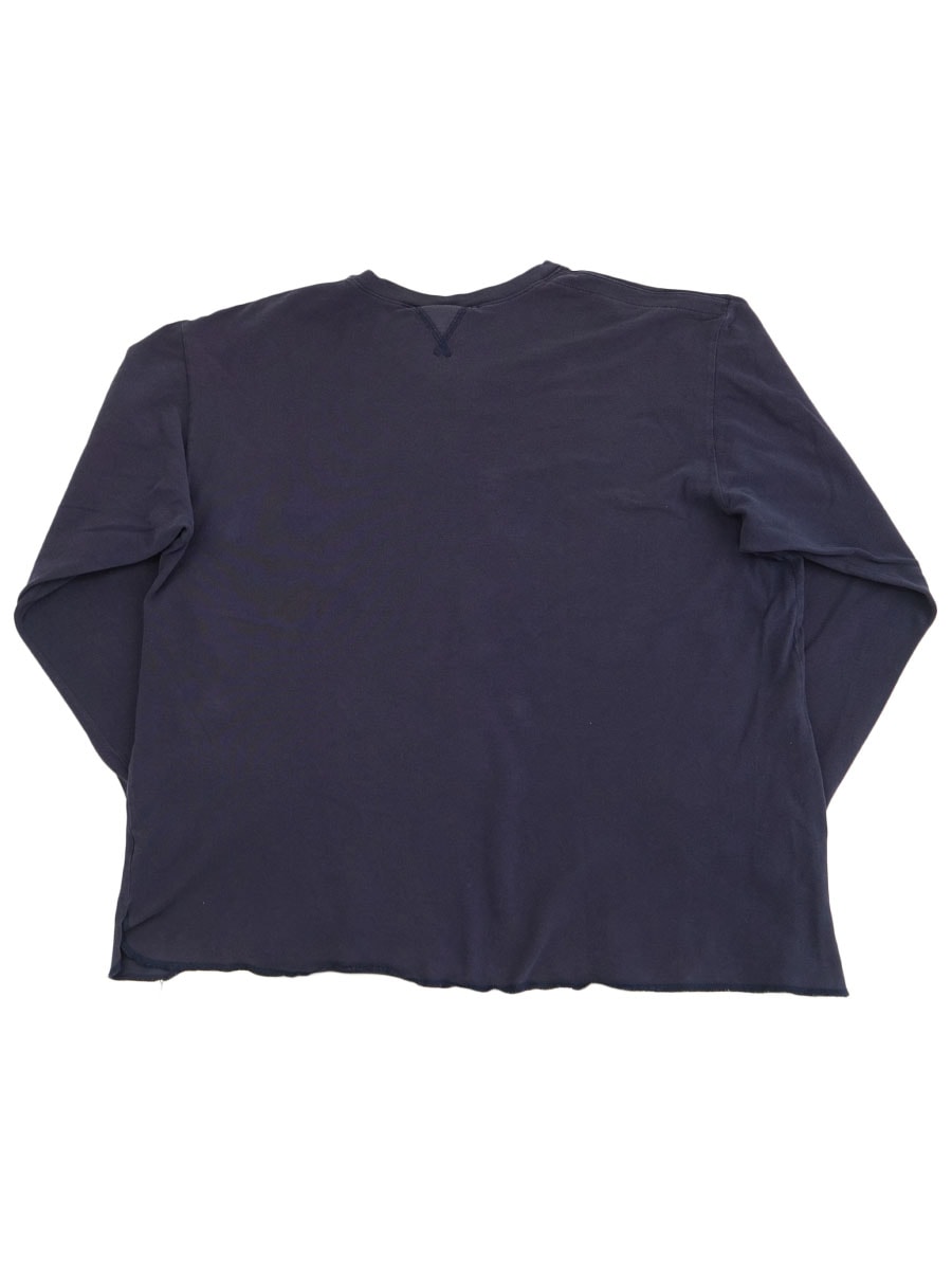 CALVIN KLEIN PLAIN LONG SLEEVE CUTSAW NAVY (SIZE.X LARGE)