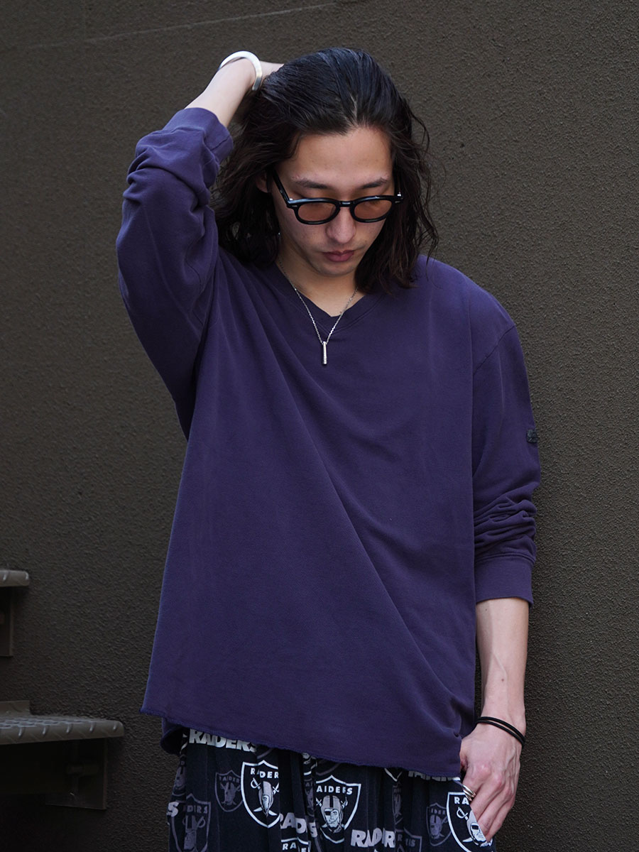 CALVIN KLEIN PLAIN LONG SLEEVE CUTSAW NAVY (SIZE.X LARGE)