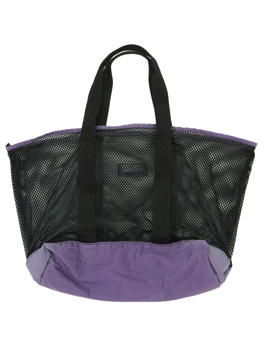 90'S L.L.BEAN MESH TOTE BAG BLACK/PURPLE