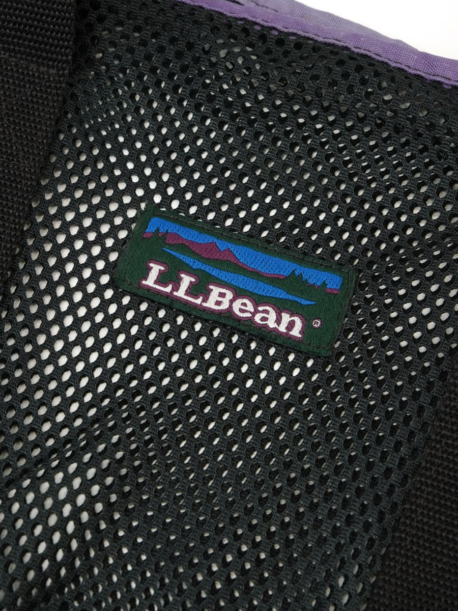 90'S L.L.BEAN MESH TOTE BAG BLACK/PURPLE