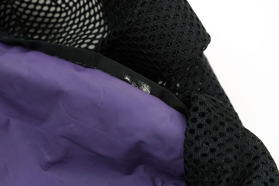 90'S L.L.BEAN MESH TOTE BAG BLACK/PURPLE