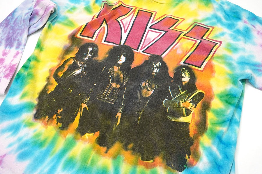 90's FRUIT OF THE LOOM KISS ''96-97 WORLD TOUR'' L/S Tシャツ タイダイ 表記(XXL)