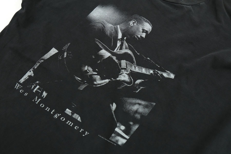 90'S Q-TEES ''WES MONTGOMERY'' PHOTO T SHIRT (SIZE. X LARGE) MADE IN USA