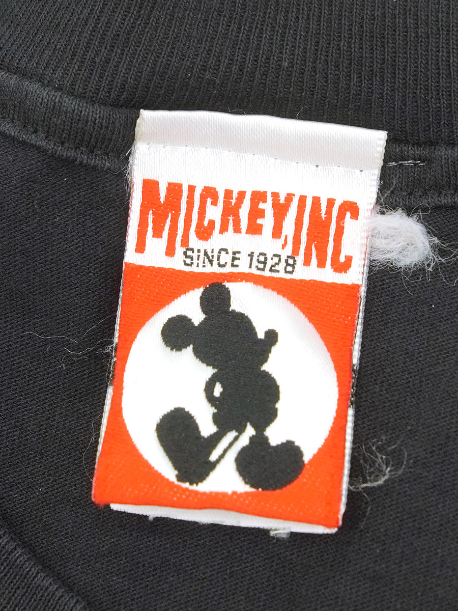 90's～ MICKEY INC. ''HAUNTED MANSION'' 両面プリント Tシャツ ブラック 表記(XL) USA製