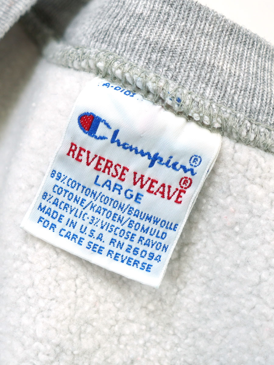 90's 刺繍タグ チャンピオンRW ''HARVARD'' グレー 表記(L) USA製