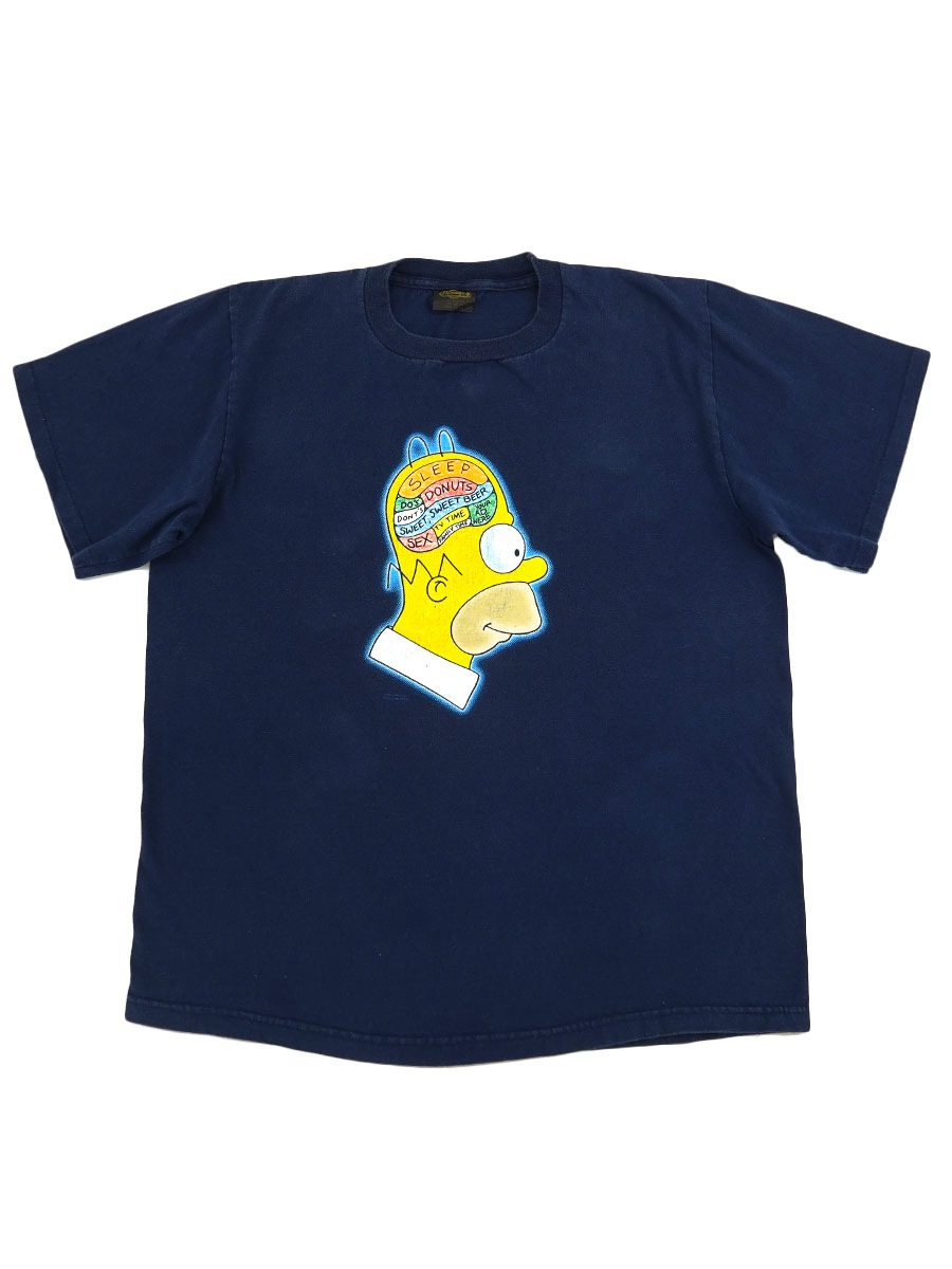 00's Changes ホーマー・シンプソン ''Brain'' Tシャツ ネイビー 表記(L) USA製