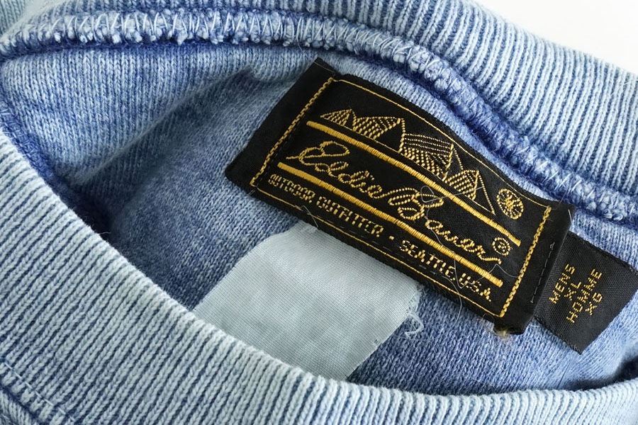 80's 黒タグ エディバウアー WILD GOOSE ピグメントダイ スウェット 表記(XL)