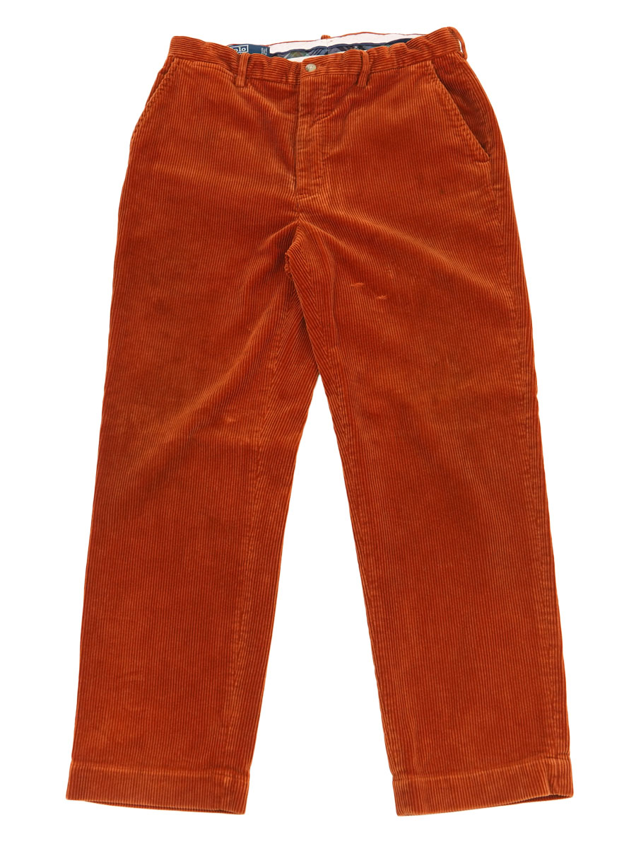 RALPH LAUREN WIDE WALE CORDUROY PANTS BRICK RED (SIZE.W34 L30)