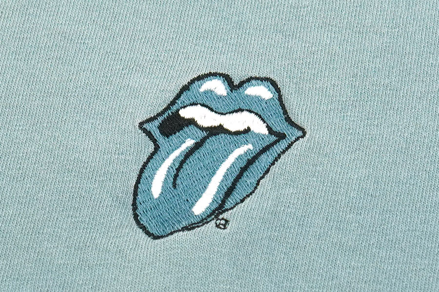 90's COPA BANANA ''THE ROLLING STONES'' 刺繍入り Tシャツ スモークブルー 表記(L) USA製