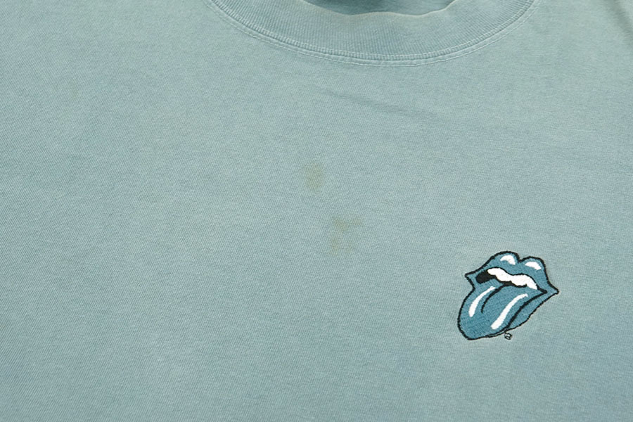 90's COPA BANANA ''THE ROLLING STONES'' 刺繍入り Tシャツ スモークブルー 表記(L) USA製
