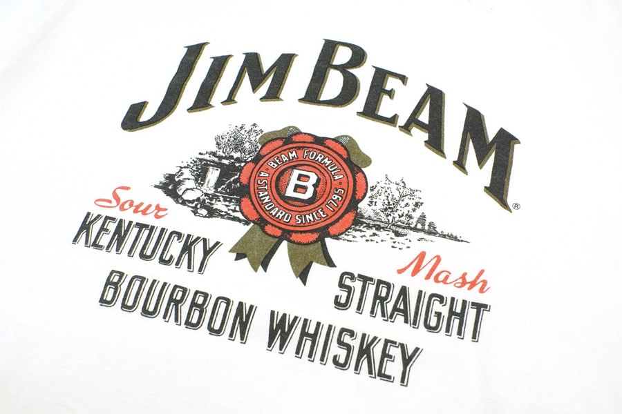 90's Murina ''JIM BEAM'' ロゴプリントTシャツ 表記(L) USA製