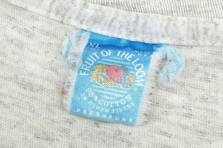 90's FRUIT OF THE ROOM ''PEZ'' ロゴプリント Tシャツ グレー 表記(XL) USA製 
