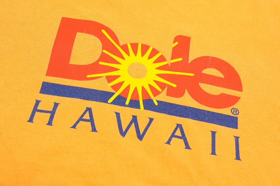 00's Dole ロゴプリントTシャツ オレンジ 実寸(L位)