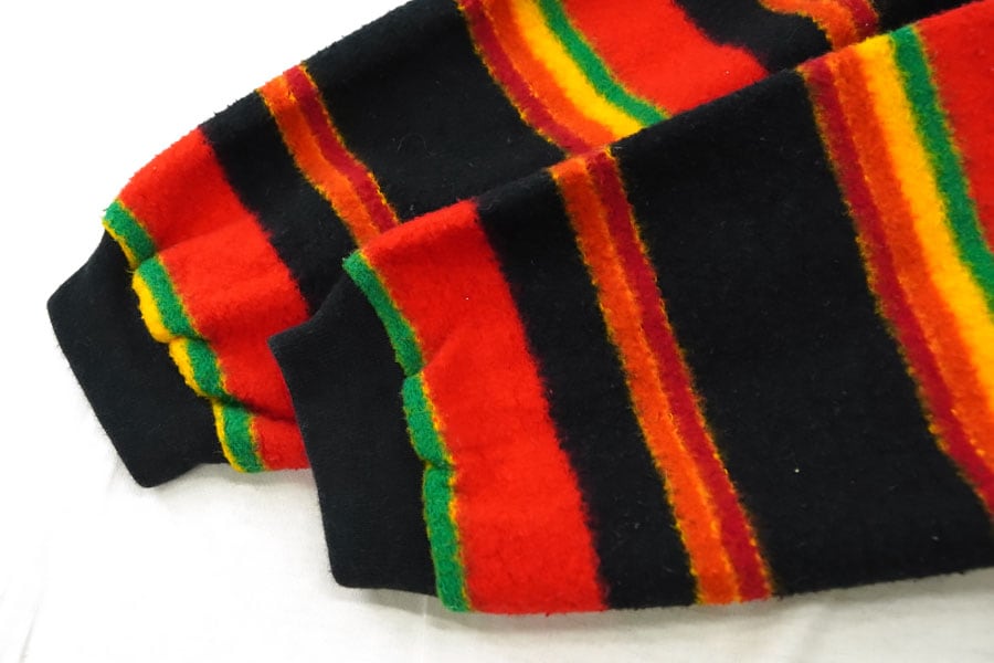 80's HANG TEN エスニックボーダー フリースパーカー 表記(L) USA製