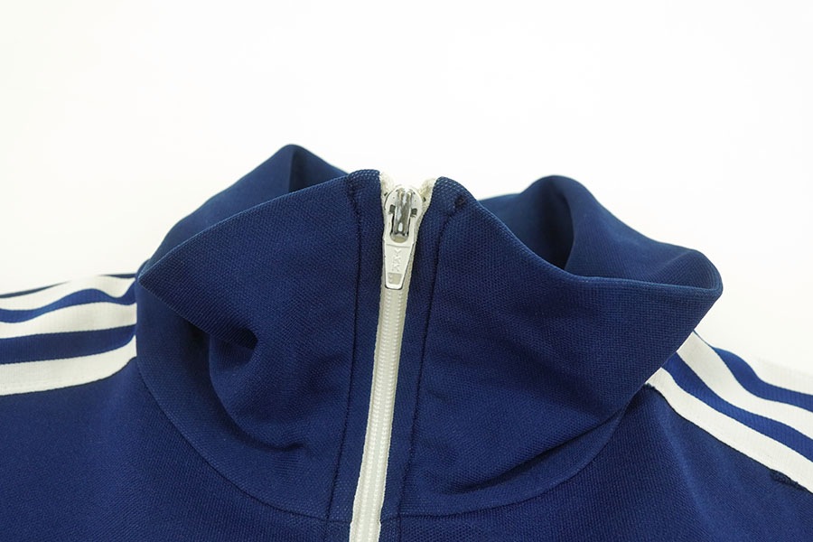 70'S ADIDAS TRACK JERSEY NAVY/WHITE (SIZE.SMALL)