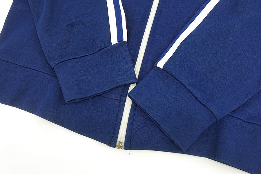 70'S ADIDAS TRACK JERSEY NAVY/WHITE (SIZE.SMALL)