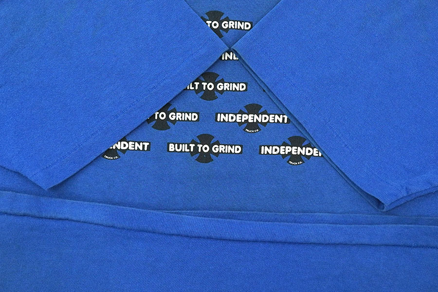 90'S BELTON INDEPENDENT ''BUILT TO GRIND'' T SHIRT BLUE (SIZE.LARGE) MADE IN USA