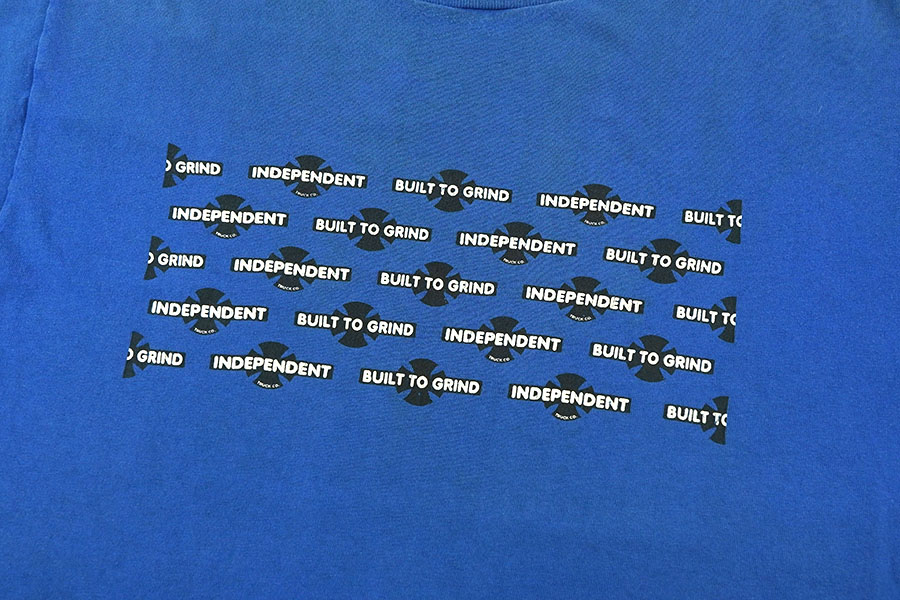 90'S BELTON INDEPENDENT ''BUILT TO GRIND'' T SHIRT BLUE (SIZE.LARGE) MADE IN USA