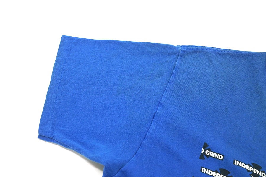90'S BELTON INDEPENDENT ''BUILT TO GRIND'' T SHIRT BLUE (SIZE.LARGE) MADE IN USA