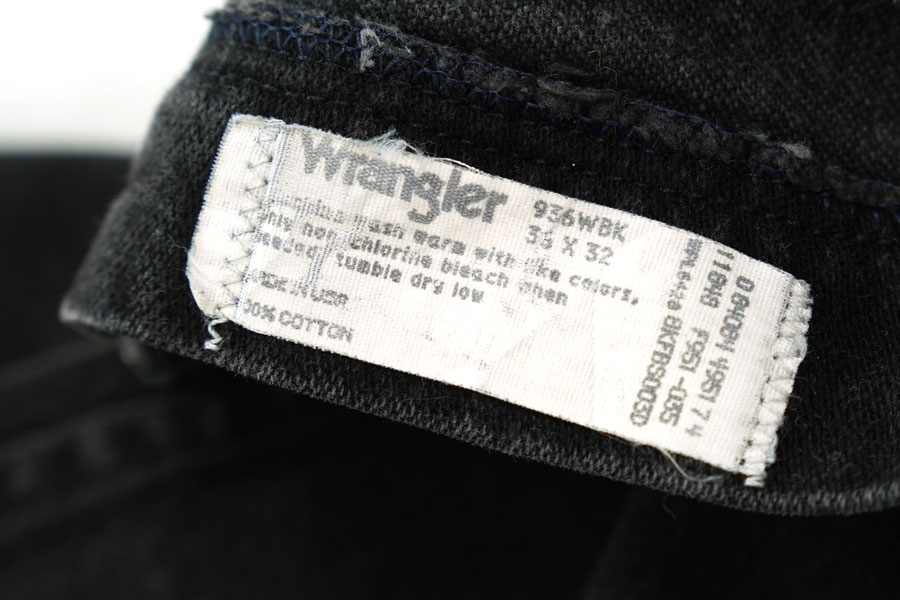80's～ Wrangler ブラックデニムパンツ 表記(36x32) USA製