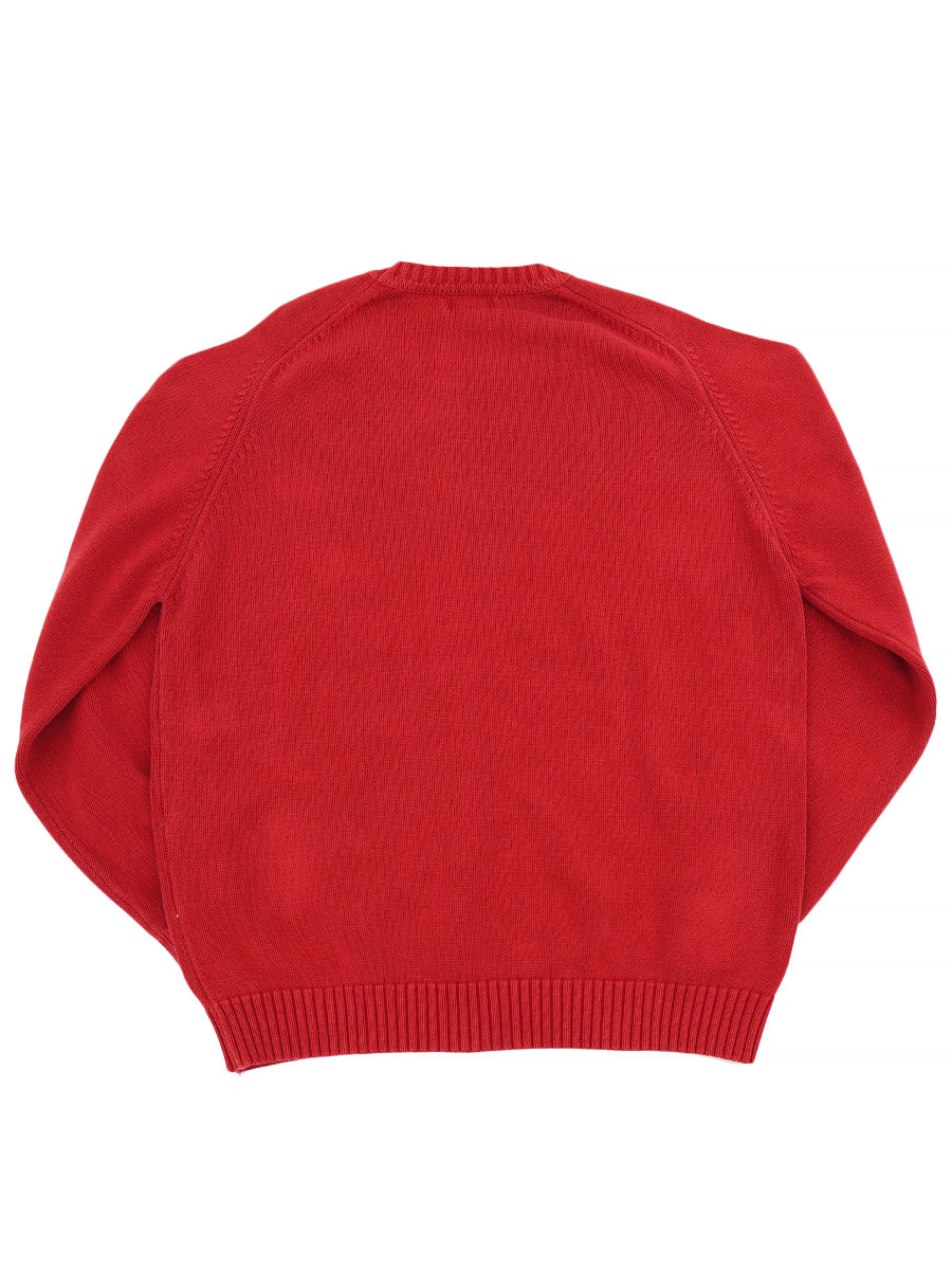 90'S LAND'S END 100% COTTON DRIFTER SWEATER RED (SIZE. LARGE TALL) MADE IN USA