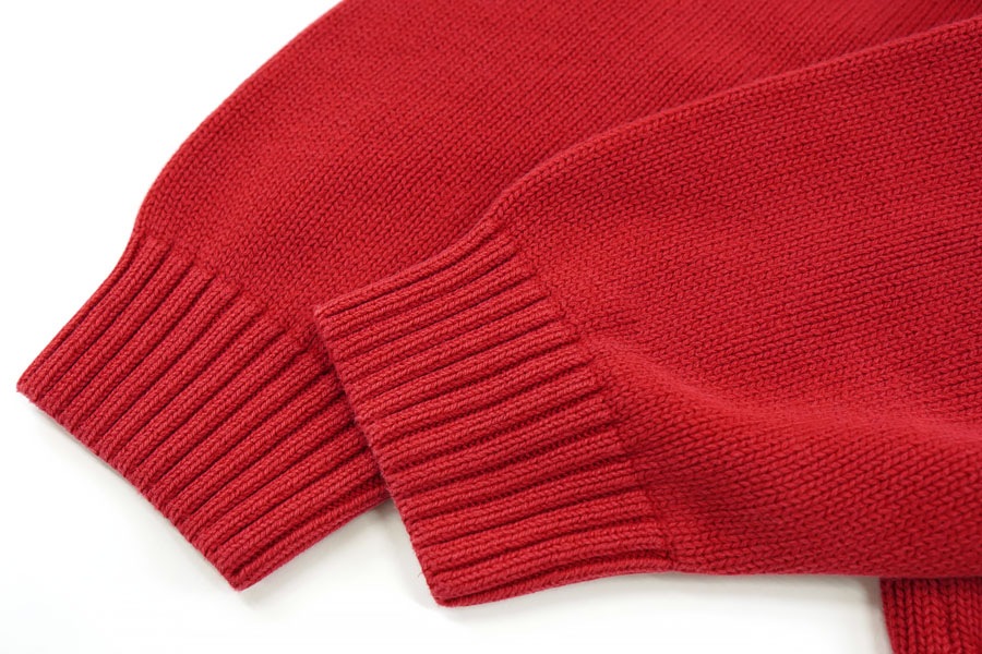 90'S LAND'S END 100% COTTON DRIFTER SWEATER RED (SIZE. LARGE TALL) MADE IN USA