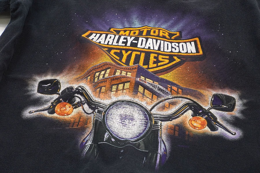 90's HARLEY-DAVIDSON 両面プリントTシャツ ブラック 表記(L) USA製