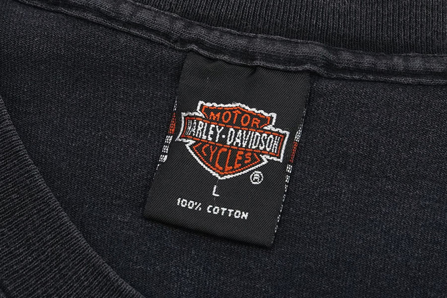 90's HARLEY-DAVIDSON 両面プリントTシャツ ブラック 表記(L) USA製