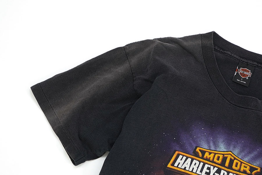 90's HARLEY-DAVIDSON 両面プリントTシャツ ブラック 表記(L) USA製
