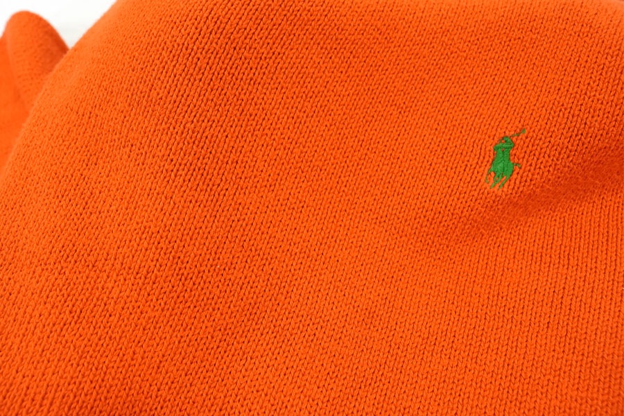 ラルフローレン ポニーマーク ワンポイント コットンニット 表記(XXL) エルメスオレンジ